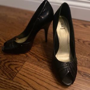 Bakers black peep toe heels, Size 9